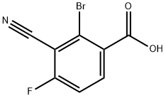 2-Bromo-3-cyano-4-fluorobenzoic acid Structure