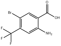 2-AMINO-5-BROMO-4-(TRIFLUOROMETHYL)BENZOIC ACID Structure