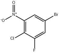 Benzene, 5-bromo-2-chloro-1-fluoro-3-nitro- Structure