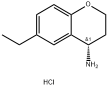 (4S)-6-ETHYL-3,4-DIHYDRO-2H-1-BENZOPYRAN-4-AMINE HYDROCHLORIDE Structure