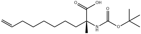 (R)-2-(Boc-amino)-2-methyldec-9-enoic acid Structure