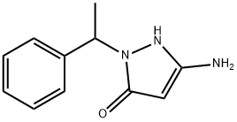 5-amino-2-(1-phenylethyl)-2,4-dihydro-3H-pyrazol-3-one Structure