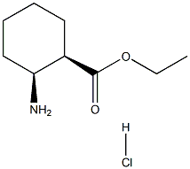 Cyclohexanecarboxylic acid, 2-amino-, ethyl ester, hydrochloride, (1R,2S)- 구조식 이미지