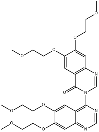 3-(6,7-bis(2-methoxyethoxy)quinazolin-4-yl)-6,7-bis(2-methoxyethoxy)quinazolin-4(3H)-one 구조식 이미지