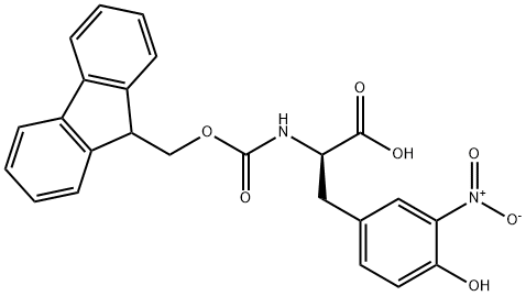 N-[(9H-fluoren-9-ylmethoxy)carbonyl]-3-nitro- D-Tyrosine Structure