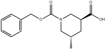 Trans-1-(Benzyloxycarbonyl)-5-Methylpiperidine-3-Carboxylic Acid* Structure