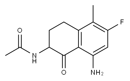 N-(8-Amino-6-fluoro-5-methyl-1-oxo-1,2,3,4-tetrahydronaphthalen-2-yl)acetamide Structure