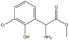 METHYL 2-AMINO-2-(3-CHLORO-2-HYDROXYPHENYL)ACETATE Structure