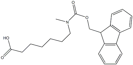 7-({[(9H-fluoren-9-yl)methoxy]carbonyl}(methyl)amino)heptanoic acid Structure