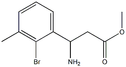 METHYL 3-AMINO-3-(2-BROMO-3-METHYLPHENYL)PROPANOATE Structure