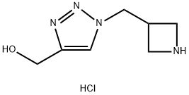 (1-(azetidin-3-ylmethyl)-1H-1,2,3-triazol-4-yl)methanol hydrochloride Structure