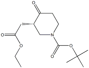 tert-butyl (3S)-3-(2-ethoxy-2-oxoethyl)-4-oxopiperidine-1-carboxylate Structure