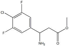 METHYL 3-AMINO-3-(4-CHLORO-3,5-DIFLUOROPHENYL)PROPANOATE Structure