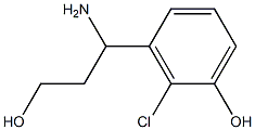 3-(1-AMINO-3-HYDROXYPROPYL)-2-CHLOROPHENOL Structure