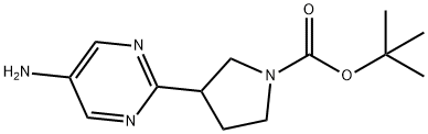 tert-butyl 3-(5-aminopyrimidin-2-yl)pyrrolidine-1-carboxylate Structure