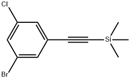 ((3-Bromo-5-chlorophenyl)ethynyl)trimethylsilane Structure