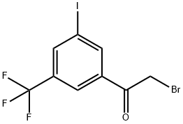 3-Iodo-5-(trifluoromethyl)phenacyl bromide Structure
