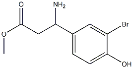 METHYL 3-AMINO-3-(3-BROMO-4-HYDROXYPHENYL)PROPANOATE Structure