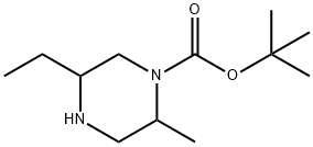 tert-butyl 5-ethyl-2-methylpiperazine-1-carboxylate Structure