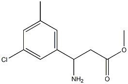 METHYL 3-AMINO-3-(3-CHLORO-5-METHYLPHENYL)PROPANOATE Structure