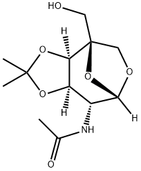 N-((3aR,4S,7S,8R,8aR)-4-(hydroxymethyl)-2,2-dimethylhexahydro-4,7-epoxy[1,3]dioxolo[4,5-d]oxepin-8-yl)acetamide 구조식 이미지