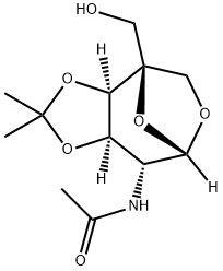 N-((3aR,4S,7S,8R,8aR)-4-(hydroxymethyl)-2,2-dimethylhexahydro-4,7-epoxy[1,3]dioxolo[4,5-d]oxepin-8-yl)acetamide Structure