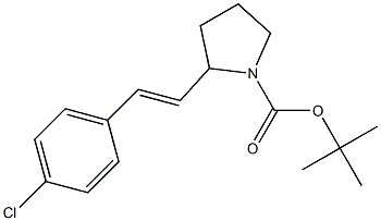 (E)-tert-butyl 2-(4-chlorostyryl)pyrrolidine-1-carboxylate 구조식 이미지