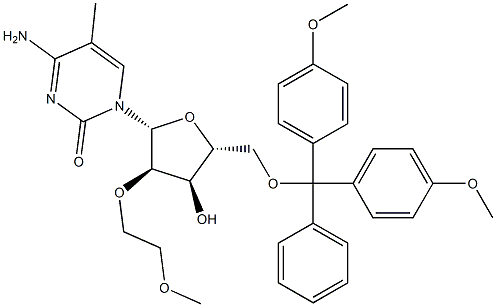 5'-O-(4,4'-dimethoxytrityl)-2'-O-(2-methoxyethyl)-5-methylcytidine Structure