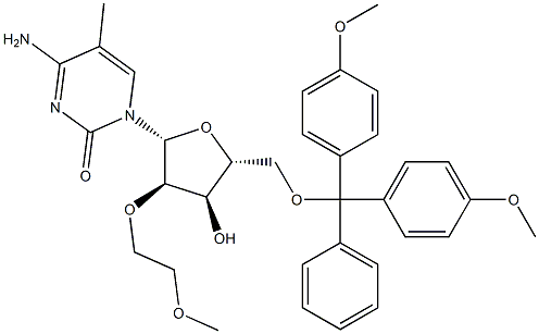 5'-O-(4,4'-dimethoxytrityl)-2'-O-(2-methoxyethyl)-5-methylcytidine 구조식 이미지