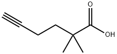 5-Hexynoic acid, 2,2-dimethyl- Structure