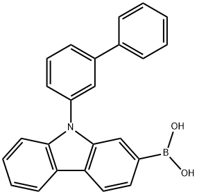 (9-[1,1'-Biphenyl]-3-yl-9H-carbazol-2-yl)-boronic acid 구조식 이미지