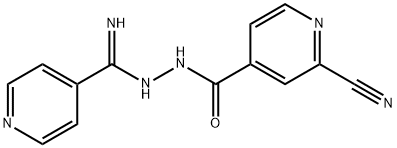 2-Cyano-N'-(imino(pyridin-4-yl)methyl)isonicotinohydrazide 구조식 이미지