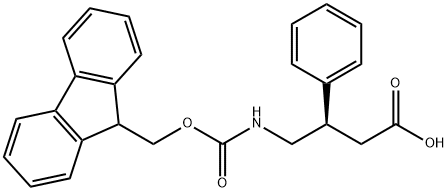 (3R)-4-({[(9H-fluoren-9-yl)methoxy]carbonyl}amino)-3-phenylbutanoic acid 구조식 이미지