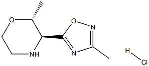 (2R,3S)-2-methyl-3-(3-methyl-1,2,4-oxadiazol-5-yl)morpholine hydrochloride Structure