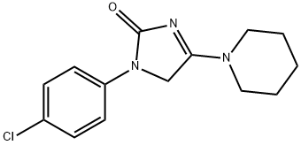 2H-Imidazol-2-one, 1-(4-chlorophenyl)-1,5-dihydro-4-(1-piperidinyl)- Structure