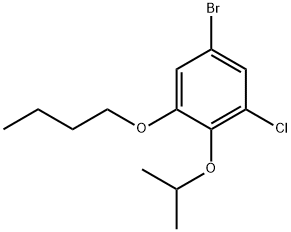 5-BROMO-1-BUTOXY-3-CHLORO-2-(PROPAN-2-YLOXY)BENZENE Structure