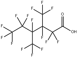 Hexanoic acid, 2,2,3,4,5,5,6,6,6-nonafluoro-3,4-bis(trifluoromethyl)- Structure