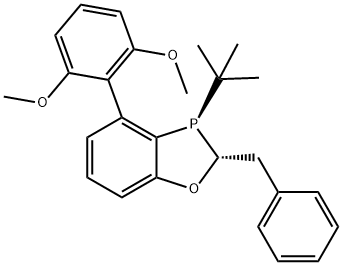 (2R,3R)-2-benzyl-3-(tert-butyl)-4-(2,6-dimethoxyphenyl)-2,3-dihydrobenzo[d][1,3]oxaphosphole Structure