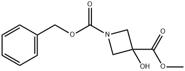 1-benzyl 3-methyl 3-hydroxyazetidine-1,3-dicarboxylate 구조식 이미지