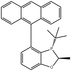 (2S,3S)-4-(anthracen-9-yl)-3-(tert-butyl)-2-methyl-2,3-dihydrobenzo[d][1,3]oxaphosphole 구조식 이미지