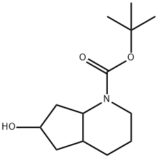 tert-Butyl 6-hydroxyoctahydro-1H-cyclopenta[b]pyridine-1-carboxylate 구조식 이미지