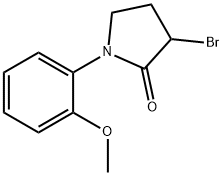 (RS)-3-Bromo-1-(2-methoxy-phenyl)-pyrrolidin-2-one 구조식 이미지