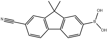 (7-cyano-9,9-dimethyl-9H-fluoren-2-yl)boronic acid Structure