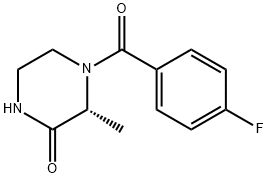 (3R)-4-(4-Fluorobenzoyl)-3-methyl-2-piperazinone 구조식 이미지