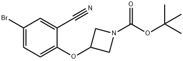 tert-Butyl 3-(4-bromo-2-cyanophenoxy)azetidine-1-carboxylate 구조식 이미지