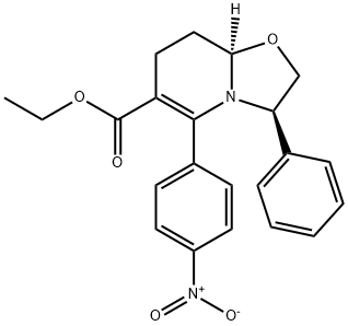 Ethyl (3R,8aR)-5-(4-nitrophenyl)-3-phenyl-2,3,8,8a-tetrahydro-7H-oxazolo[3,2-a]pyridine-6-carboxylate Structure