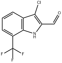 3-chloro-7-(trifluoromethyl)-1H-indole-2-carbaldehyde Structure