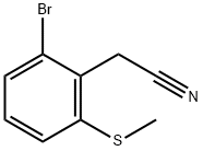 2-(2-bromo-6-(methylthio)phenyl)acetonitrile Structure