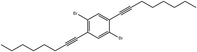 1,4-Dibromo-2,5-di(oct-1-yn-1-yl)benzene 구조식 이미지