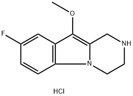 8-fluoro-10-Methoxy-1,2,3,4-tetrahydropyrazino[1,2-a]indole hydrochloride Structure